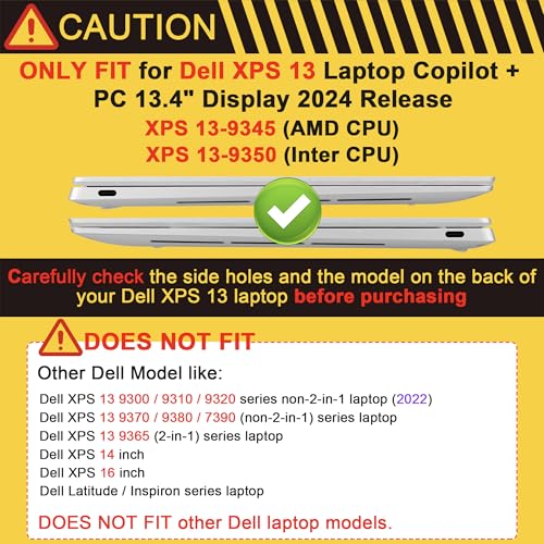 Batianda Cute Whimsical Wildflower Case for Dell XPS 13 Laptop 2024 2025 | Fits Model 9340/9345/9350 13.4" Display, Lightweight Slim Hard Shell Protection for Women and Garden Lovers - color: Flower field