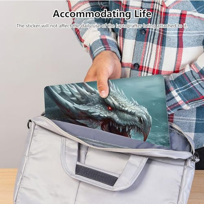 Universal Laptop Skin Sticker with 2 Wrist Pad Skins, Waterproof Scratch Resistant Vinyl Laptop Cover Decal, Cut to Fit for 11–15.6 Inch MacBook HP Dell Lenovo, Ferry Dragon - color: Ferry Dragon