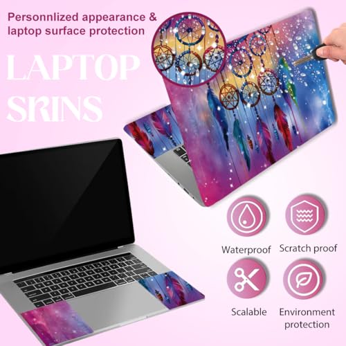 SUPERDANT Laptop Skin Sticker Laptop Decals Dreamcatcher Personalized Universal Notebook Computer Wrap Vinyl Skin Stickers Cover Art Decal Removable 12-15.6 Inch Waterproof Scratch-Resistant Gifts - style: Dreamcatcher