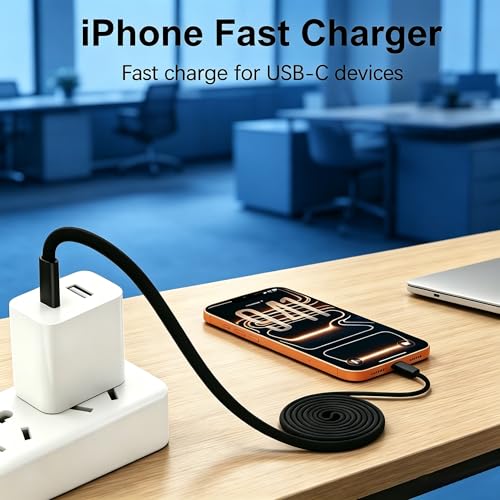 USB C to USB C Cable,[MFi Certified] 60W C to C Cable Fast Charging for Apple iPhone 17 Pro Max/17e/ 17 Air/17 Pro/16 Pro Max/15Plus,iPad Pro 13-inch/iPad Air/iPad-mini,Samsung Galaxy S26,45W/35W/20W - size: 3FT