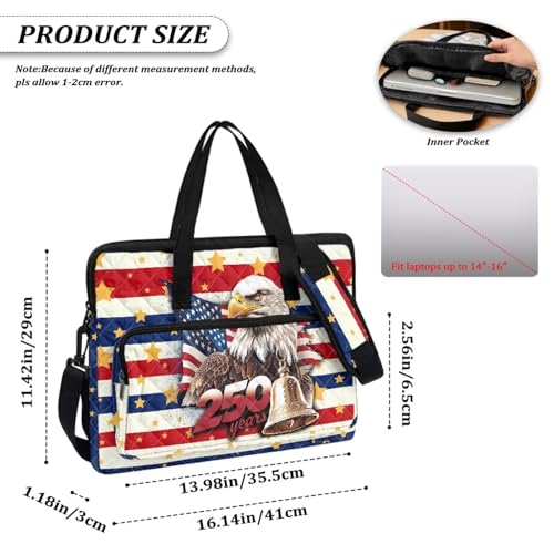 Laptop Sleeve, Laptop Cover with Adjustable Strap Computer Bag Tablet Notebook Sleeves Handbag Messenger Briefcase - color: Us 250 Years