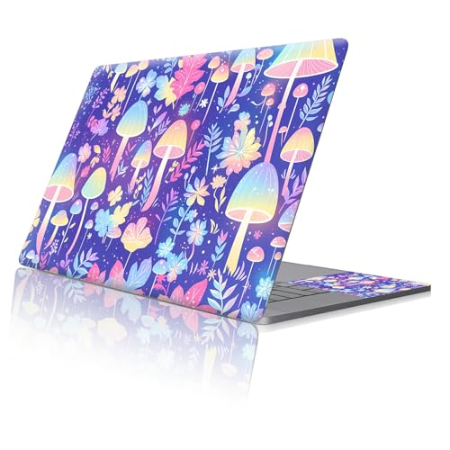 Reusable Universal Laptop Skin Sticker, Cut to Fit for 11.6–15.6 Inch Laptops, Waterproof Protective Film, No-Residue - Fantasy Glow Mushroom - color: Fantasy Glow Mushroom