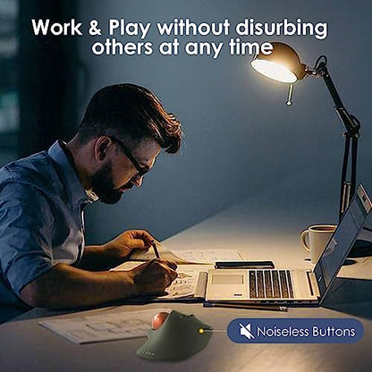 SANWA TB39 Wired Trackball + Bluetooth Numeric Keypad Set, Programmable Silent Buttons Roller Ball Mice, Rechargeable Wireless Ten Key Number Pad Portable, Compatible with Mac, Laptop, Windows, Black