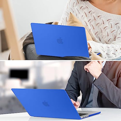 for MacBook Air 15 Inch Case M5 M4 M3 M2 (2026-2023) A3448 A3241 A3114 A2941, Protective Hard Shell Cover Compatible with Touch ID & Liquid Retina Display - Matte Deep Blue - color: Matte Deep Blue