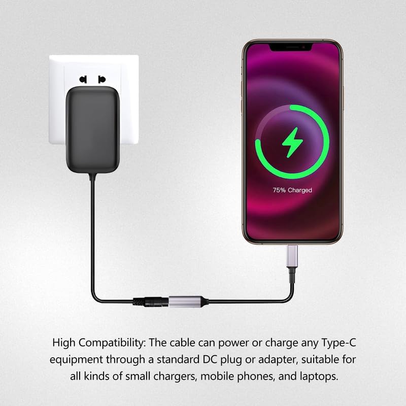 4.5mm Laptop Charging Adapter, Female DC 4.5 x 3.0mm to Male Type C for Dell 65W USB-C Laptop Charger XPS and Latitude 5000 Charging Plug Gender Converter