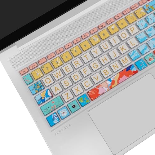 Keyboard Cover for 15.6" HP ProBook 450 G8 G9 G10 / ProBook 455 G8 G9 G10 /ProBook 650 G8/HP Zbook Power G8 G9, Cute Keyboard Skin, Litter Flowers - color: Litter Flowers