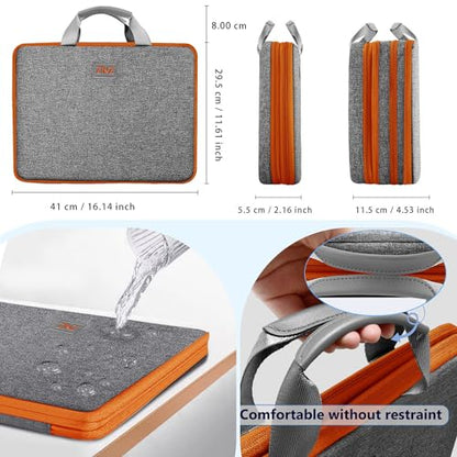 ZINZ Expandable Laptop Case 15.6 Inch Sleeve, Protective Carrying Case Compatible with MacBook Neo 16", MacBook Pro 16"/15.4", Dell XPS 16" and Most 15" 15.6" 16" Notebook，G01OG01 - color: G01og01, size: 15-16"