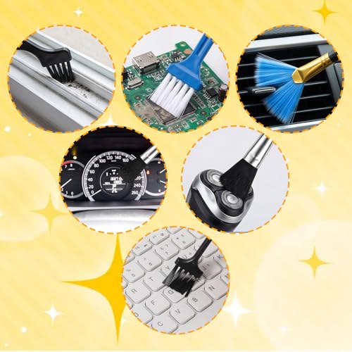 Tyqour 10 PCS Keyboard Brush Keyboard Cleaning Brushes Kit Mini Anti Static Brush Small Nylon Dust Cleaning Brushes for Electronic Devices Computer Motherboard Fans Camera Small Space