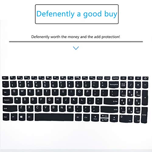 MUBUY Keyboard Cover for 2020 2019 New Lenovo IdeaPad 15.6" 17.3" 320 330 330s 340s 520 S540 720s 130 S145 L340 S340 V330 V130 Keyboard Protective Skin [with Numeric Keypad] -Black - color: Black