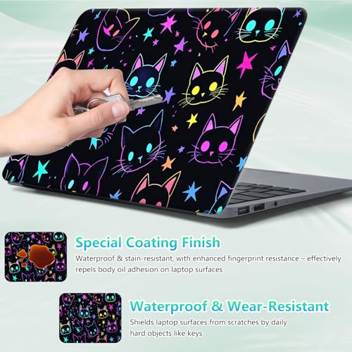 Laptop Skin Sticker Decal 12"-15.6" Universal Laptop/Notebook/Netbook Vinyl - Waterproof Scratch Resistant,Fits HP Dell Lenovo MacBook,2 Free Wrist Pads,Easy Apply & Remove,Glitter Cute Cat - color: Glitter Cute Cat