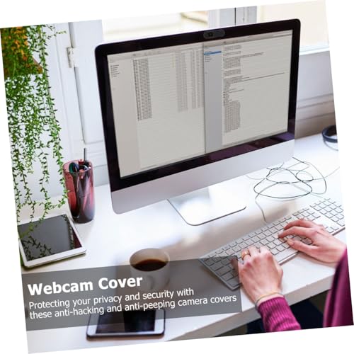 SOLUSTRE 4pcs Webcam Cover Slide for Laptop and Tablet Hacking Privacy Easy to Use Metal Camera Shield for Pc and Desktop Black