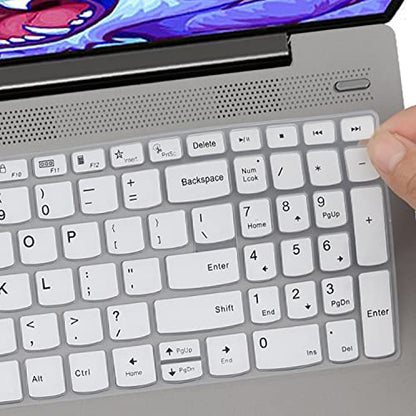 Keyboard Cover Skin for Lenovo Ideapad 5 15IIL05 15.6" /Ideapad Flex 5 15IIL05 /Ideapad Slim 7 15 15.6" |New Lenovo Flex 5 15 15.6 US Layout Keyboard Protective Cover Skin -White - color: White