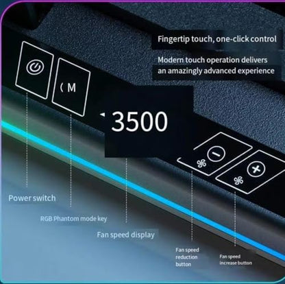 Cooling Pad for Asus ROG Strix G18 G16 G17 G15 Strix Scar 18 16 17 15 Gaming Laptop, It is a Well Deserved Heat Dissipation Monster，Cooler with Powerful Turbo Fan Can Fast Cooling,6 RGB Light Mode