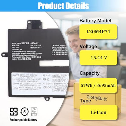 L20C4P71 L20M4P71 Battery Replacement for Lenovo ThinkPad X1 Carbon 9th 10th 11th Gen,ThinkPad X1 Yoga 6th 7th 8th Gen 2021 2022 2023 Series Laptop Battery SB10T83216 5B10W13973 57Wh