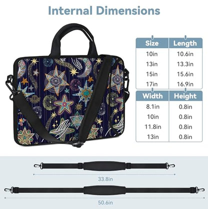 10 inch Messenger Bag Carrying Case with Handle Accessory Pocket Fits 7 to 10-Inch Laptops/Notebook/Kids Tablet (7-10.2 inch, Stars) - color: Stars, size: 7-10.2 inch