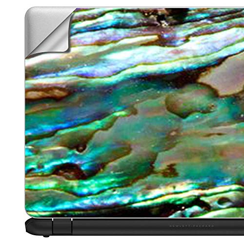 Custom Fit Made to Order Laptop Notebook Skin Vinyl Sticker Cover Decal Fits 13.3" 14" 15.6" 16" HP Lenovo Apple Mac Dell Compaq Acer|Abalone Sea Shell Gold Blues Beautiful - color: Style 6