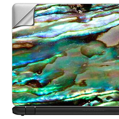 Custom Fit Made to Order Laptop Notebook Skin Vinyl Sticker Cover Decal Fits 13.3" 14" 15.6" 16" HP Lenovo Apple Mac Dell Compaq Acer|Abalone Sea Shell Gold Blues Beautiful - color: Style 6