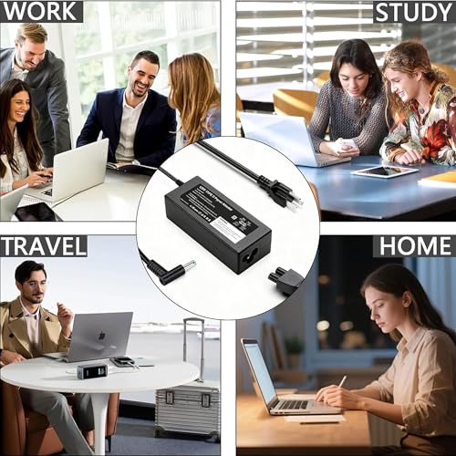 65W 45W 9FT 4.5*3.0mm Laptop Charger Replacement for HP Smart Blue Tip Computer Charger Compatible with Pavilion x360 14 15 17, Envy, Spectre, Elitebook, ProBook, Chromebook and More Power Adapter