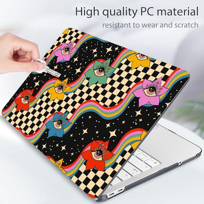 Tuiklol for 2026 MacBook Neo 13 Inch A18 Pro Chip Case, (Model A3404) Anti-Scratch Anti-Drop Slim Hard PC Shell Case with Shockproof Protective MacBook Neo Laptop Cover, Flowers & Eyes - color: Flowers & Eyes