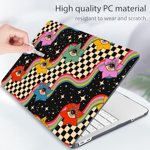 Tuiklol for 2026 MacBook Neo 13 Inch A18 Pro Chip Case, (Model A3404) Anti-Scratch Anti-Drop Slim Hard PC Shell Case with Shockproof Protective MacBook Neo Laptop Cover, Flowers & Eyes - color: Flowers & Eyes