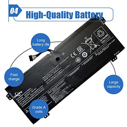 L16L4PB1 L16C4PB1 Laptop Battery Compatible with Lenovo Yoga 720-13IKB 730-13IKB 730-13IWL Series Notebook L16M4PB1 2ICP4/43/110-2 5B10M52738 5B10M52739 5B10M52740 5B10Q38237 7.72V 48Wh