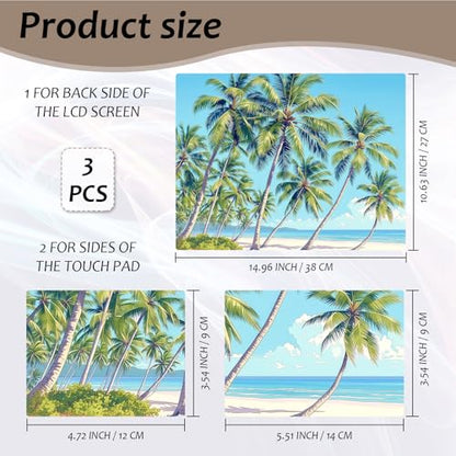 Laptop Skin 12.1-15.6 inch Removable Universal Reusable Laptop Sticker Decal,Waterproof No Residue Vinyl Cover,Scratch-Resistant Cuttable Full Wrap Sticker for Notebook, Tropical Palm Tree - color: Tropical Palm Tree