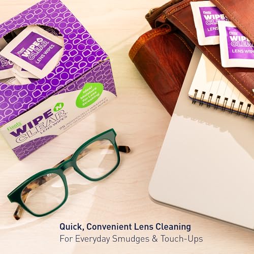 Flents Lens Wipes, Wipe 'N Clear, Pre-Moistened & Streak-Free, 300 Count | Safe for Glasses, Sunglasses, Gentle Cleaning, Clear Vision, Individually Wrapped for Travel & Convenience, Made in the USA - size: 300 Wipes