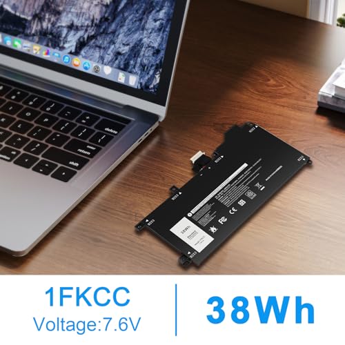 Futurebatt 1FKCC Laptop Battery Compatible with Dell Latitude 7200 7210 2-in-1 Series T04J T04J001 T04J002 T5H6P 09NTKM 9NTKM 0D9J00 D9J00 0KWWW4 KWWW4 - size: 1fkcc 8.8 4.9 1.1 in