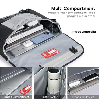 OIWAS Messenger Bag for Women, 17 Inch Laptop Crossbody Bags Men Casual Satchel Shoulder Bag College Travel Office Briefcase (Black, 17 inch) - color: Black, size: 17 Inch