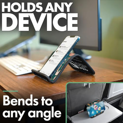 Airplane Phone Holder - Foldable Phone Stand for Plane Travel | Aluminum Build, 9 x 5 in. Boho Green, Tabletop Mount Desk, Plane Tray Seat back, Treadmill, Fits iPhone Cell Phone - color: Boho Green, size: Large