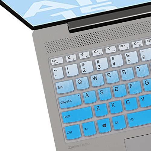 Keyboard Cover for Lenovo Yoga 7/Yoga 7i 15.6" 16", 2025-2022 IdeaPad 5/IdeaPad 3/IdeaPad 5i/IdeaPad 3i 15.6 17.3, Lenovo Flex 5 15.6, Yoga Slim 7 15, ideaPad Slim 7 15.6, ThinkBook 15/15p G2 G3 G4… - color: Gradual Blue