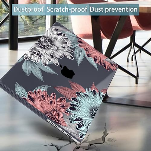 Mektron Case for M5 MacBook Pro 14 inch 2026 Model A3427 A3426 Fit 2025-2021 Model A3434 A3112 M4 A3112 A3401 A3185 M3 A2918 A2992 M2 A2779 M1 A2442 Pro/Max Cover, Blooming Chrysanthemums - color: Blooming Chrysanthemums