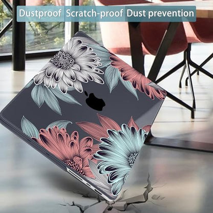 Mektron Case for M5 MacBook Pro 14 inch 2026 Model A3427 A3426 Fit 2025-2021 Model A3434 A3112 M4 A3112 A3401 A3185 M3 A2918 A2992 M2 A2779 M1 A2442 Pro/Max Cover, Blooming Chrysanthemums - color: Blooming Chrysanthemums