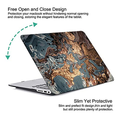 Compatible for MacBook Pro 14 Inch Case 2026 M5, 2021-2025 M4 M3 M2 M1 Pro/Max A3427 A3426 A3434 A3112 A3185 A3401 A2918 A2992 A2779 A2442, Cute Plastic Hardshell & Keyboard Cover, Gold Marble - color: Gold Marble