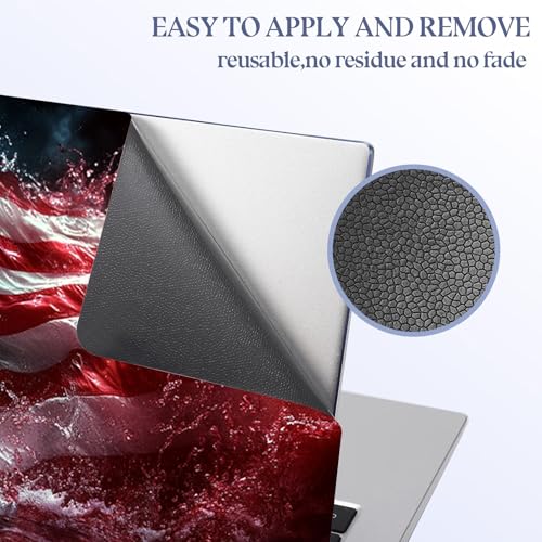 Universal Laptop Skin Sticker Decal,15.6 Inch Laptop Vinyl Cover for 13" 14" 15.6" Laptop,Scratch-Resistant Waterproof Protector Wrap,Reusable with Wrist Pads,Splash American Flag - color: Splash American Flag