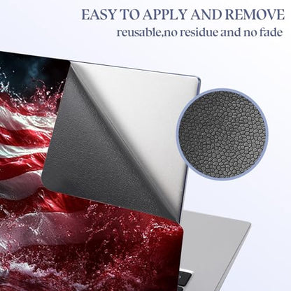 Universal Laptop Skin Sticker Decal,15.6 Inch Laptop Vinyl Cover for 13" 14" 15.6" Laptop,Scratch-Resistant Waterproof Protector Wrap,Reusable with Wrist Pads,Splash American Flag - color: Splash American Flag