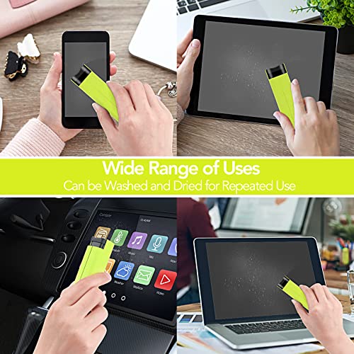 2 Pcs Fingerprint Proof Screen Cleaner,3 in 1Touchscreen Mist Cleaner Spray Wipe Cleaner Fingerprint-Proof Soft Fiber Flannel,Safe for All Phones Glasses Tablet Laptop TV Watch Screens(Green) - color: Green