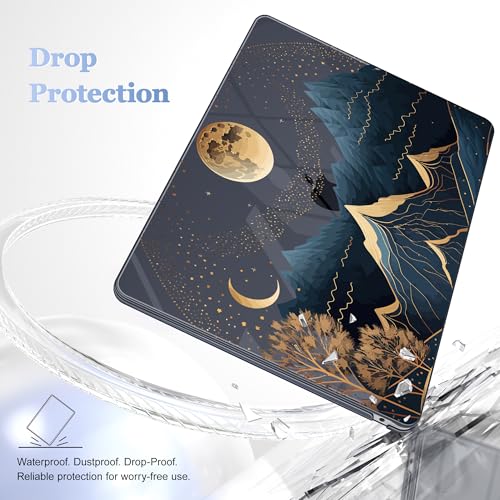 May Chen Compatible with MacBook Air 13 inch Release 2021 2020 2019 2018 (Models: M1 A2337/A2179/A1932), Plastic Hard Shell Case for MacBook Air 13 with Retina Display & Touch ID, Starry Mountain - color: Starry Mountain
