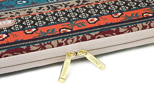 Kayond Canvas Water-Resistant 14 Inch Laptop Sleeve case for 14.1inch Notebook Compute (14-14.1 inch, Red Bohemia) - color: Red Bohemia, size: 14-14.1 inch