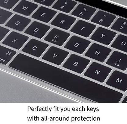 Premium Ultra Thin Keyboard Cover Skin for MacBook Pro with Touch Bar 13" and 15" (Apple Model Number A2159 A1706 A1707 A1989 A1990, 2019 2018 2017 2016 Release), US Keyboard Layout - color: TPU ( For MacBook Pro with TouchBar )