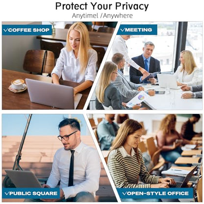 FILMEXT Privacy Screen Protector for Microsoft Surface Laptop 3/4/5th Gen 15 inch Model 1952 1953 1978 1979 1873 1872, Full Removable Surface Laptop Privacy Screen 15" Anti-Spy Anti-Glare Blue Light Filter