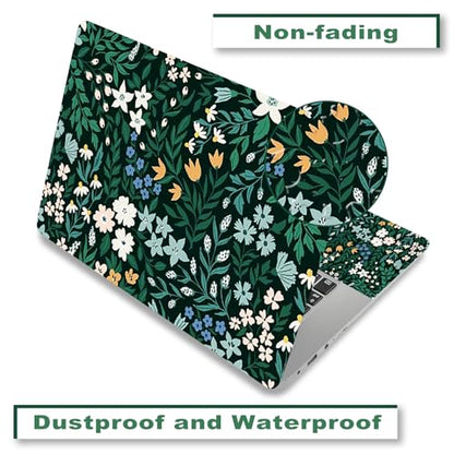 Laptop Skin Sticker Cover Decal, 12 13 13.3 14 15 15.4 15.6 inch Laptop Notebook Vinyl Skin Sticker Cover Art Protector, Green Flower Plants - color: Green Flower Plants