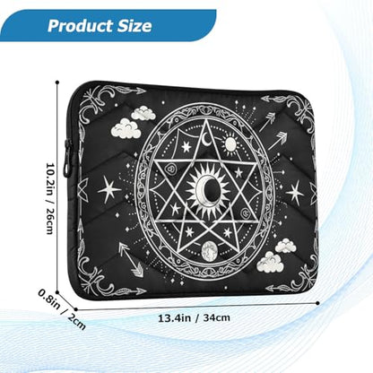 Mystic Array Black Padded Laptop Sleeve Case 13 Inch Soft Quilted Laptop Bag Waterproof Computer Sleeves - color: Mystic Array Black, size: Medium