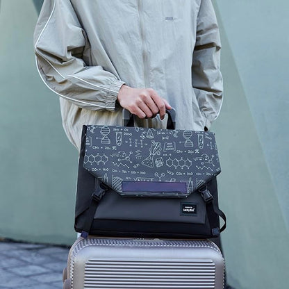 Multifunctional laptop bag, 13.3-16 inch waterproof laptop bag, casual crossbody shoulder handbag for men and women - color: Black-gray Equation