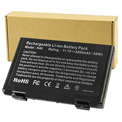 Futurebatt 6 Cell Laptop Battery for ASUS k61ic K60IJ K50IJ K50I K60I A32-F82 A32-F52 X8D X8B - color: ASUS k61ic
