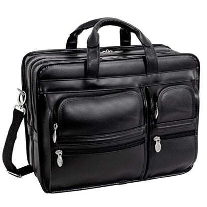 McKLEIN 17" Nylon Patented Detachable -Wheeled Laptop Briefcase- CLINTON