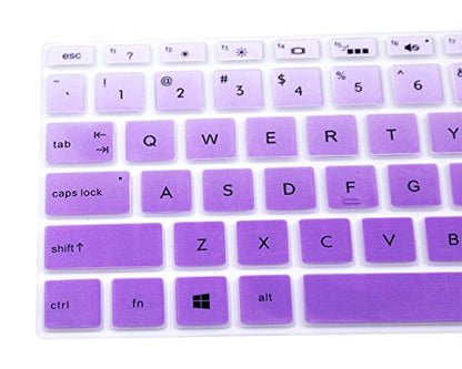 Keyboard Cover Skin Compatible for 15.6" HP Pavilion x360 15-br075nr, Pavilion 15-cc 15-cb Series 15-cc010nr 15-cb010nr, HP Envy x360 15m-bp 15m-bq Series, HP Envy 17.3" 17m-ae011dx (Ombre Purple) - color: Ombre Purple