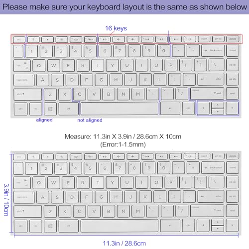 Cute Silicone Keyboard Cover for HP Pavilion x360 14 14-BA/BF/BW/CD/CF/DQ/DK/DH/DS/DF/FQ Series, 14-dk1013dx/dk1003dx/dk0002dx 14-dq1043cl 14-fq0013dx, Cute Bunny - color: Cute Bunny