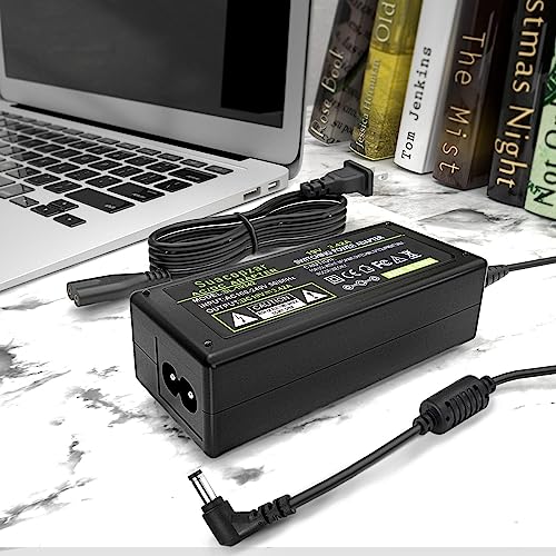19V 3.42A 65W Laptop Charger, Power Adaptor Converter for Toshiba Satellite C55 C55D C55T C655 C655D C675 C855 C855D L55 L655 L675 L745 L755 L775D L855 P755 P845T P855 P875, 5.5x2.5mm Plug - style: 19V 3.42A