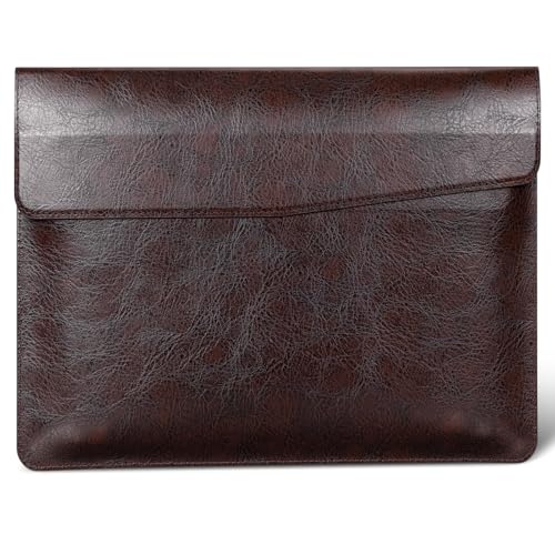 13" Leather Laptop Sleeve for MacBook Neo,MacBook Air/Pro 13" Case | Premium Leather Laptop Cover with Magnetic Buckle Closure,Computer Protective Bag,Mocha - color: Mocha, size: for MacBook Pro/Air 13"